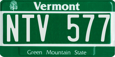 VT license plate NTV577