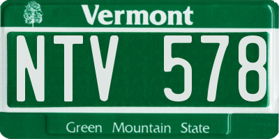 VT license plate NTV578