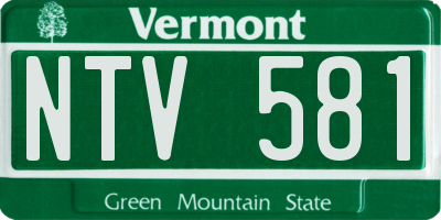 VT license plate NTV581