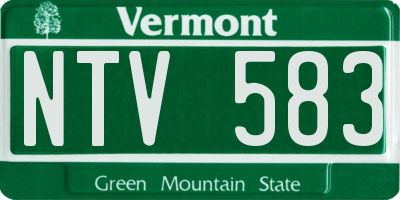 VT license plate NTV583