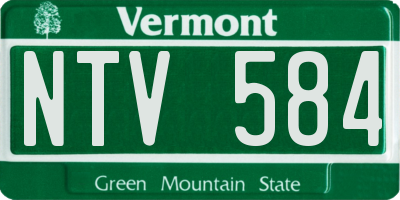 VT license plate NTV584