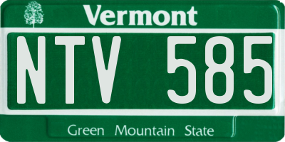 VT license plate NTV585