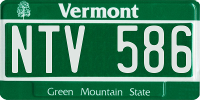 VT license plate NTV586