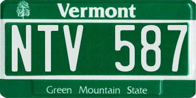 VT license plate NTV587