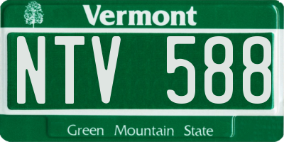 VT license plate NTV588