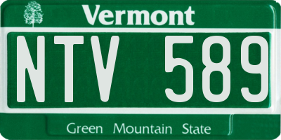 VT license plate NTV589