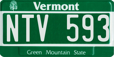VT license plate NTV593