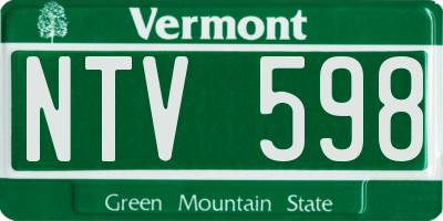 VT license plate NTV598