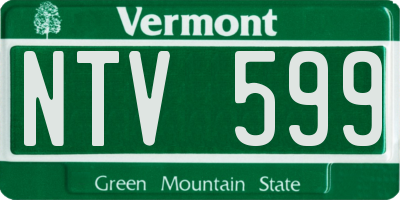 VT license plate NTV599