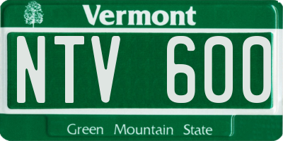 VT license plate NTV600