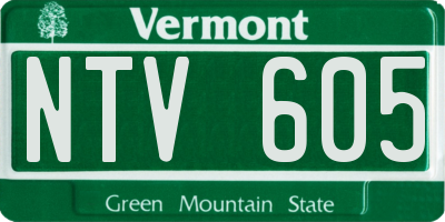VT license plate NTV605