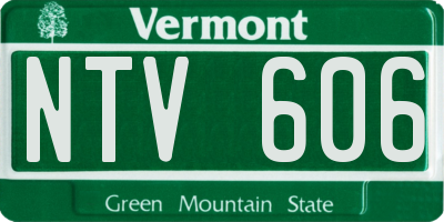 VT license plate NTV606