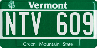 VT license plate NTV609
