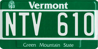 VT license plate NTV610