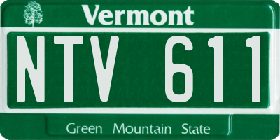 VT license plate NTV611
