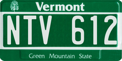 VT license plate NTV612