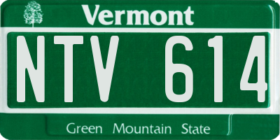 VT license plate NTV614