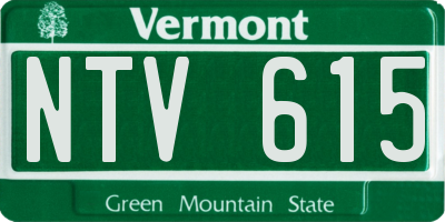 VT license plate NTV615