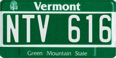 VT license plate NTV616