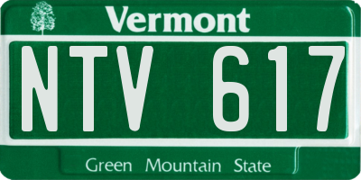 VT license plate NTV617