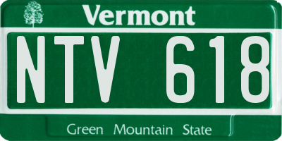 VT license plate NTV618