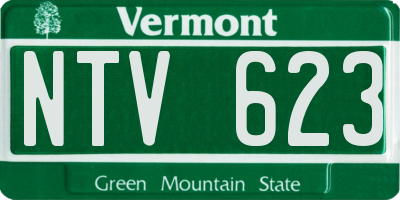 VT license plate NTV623