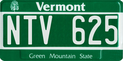 VT license plate NTV625