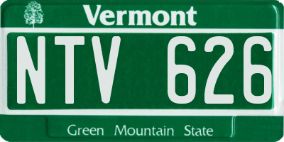 VT license plate NTV626
