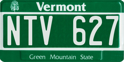 VT license plate NTV627