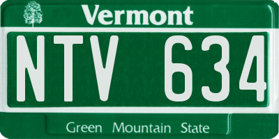 VT license plate NTV634