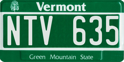 VT license plate NTV635