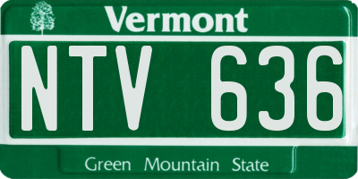 VT license plate NTV636