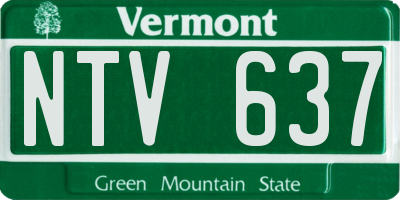 VT license plate NTV637