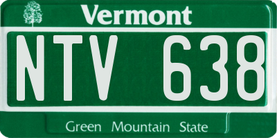 VT license plate NTV638