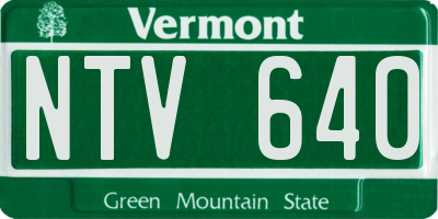 VT license plate NTV640