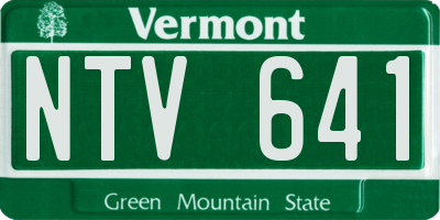 VT license plate NTV641