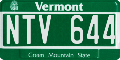 VT license plate NTV644