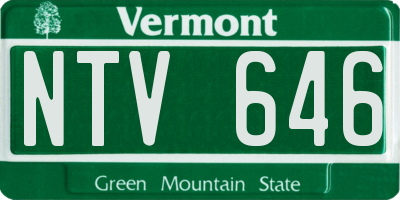 VT license plate NTV646