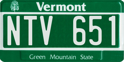 VT license plate NTV651