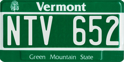 VT license plate NTV652