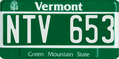 VT license plate NTV653