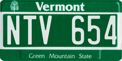VT license plate NTV654