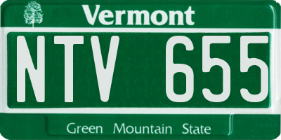 VT license plate NTV655