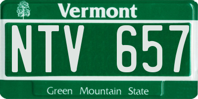 VT license plate NTV657