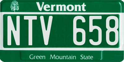 VT license plate NTV658