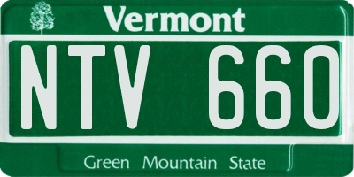 VT license plate NTV660