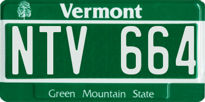 VT license plate NTV664