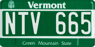 VT license plate NTV665