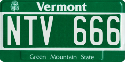 VT license plate NTV666