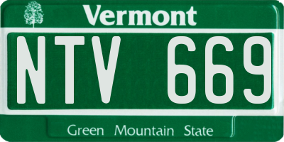 VT license plate NTV669